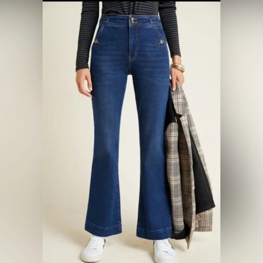Pilcro and the Letterpress Waist 28" Bootcut Medium Wash